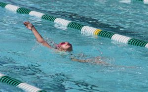 An image of a swimmer backstroking