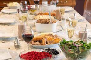 Image of Thanksgiving table
